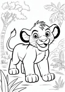 Simba Lion King Coloring Sheet 1
