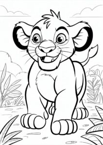 Simba Lion King Coloring Sheet 2