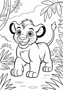 Simba Lion King Coloring Sheet 3