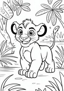 Simba Lion King Coloring Sheet 4