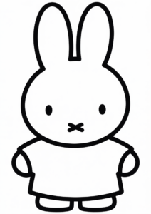 Simple Miffy Coloring Page Outline 1