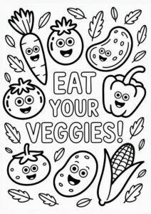 Simple Outline Of Common Vegetables For Preschoolers 1