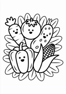 Simple Outline Of Common Vegetables For Preschoolers 2