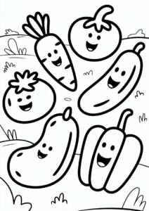 Simple Outline Of Common Vegetables For Preschoolers 3