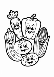 Simple Outline Of Common Vegetables For Preschoolers 4