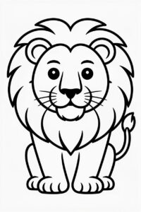 Simple Outline Of Lion To Color 1