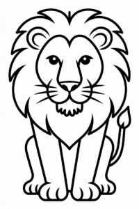 Simple Outline Of Lion To Color 2