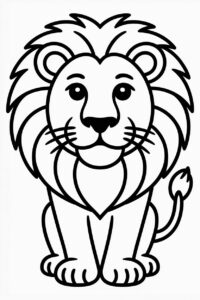 Simple Outline Of Lion To Color 4
