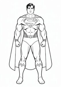 Simple Outline Of Superman To Color 3