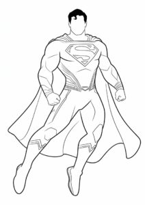 Simple Outline Of Superman To Color 4
