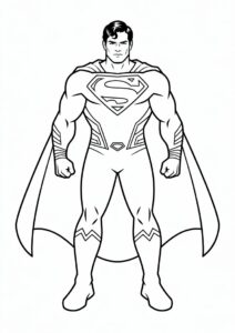 Simple Outline Of Superman To Color1