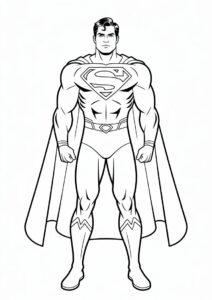 Simple Outline Of Superman To Color3