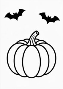 Small Simple Pumpkin Coloring Page Template 4