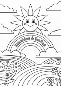 Smiling Sun With Rainbow 2