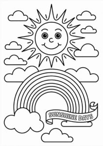 Smiling Sun With Rainbow 3