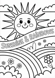 Smiling Sun With Rainbow 4
