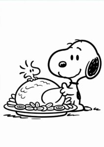 Snoopy Eating Thanksgiving Turkey 2