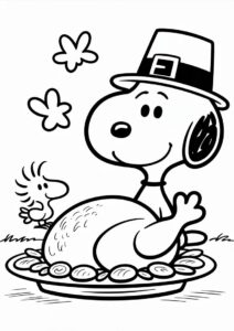Snoopy Eating Thanksgiving Turkey 3