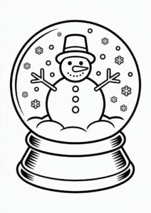 Snowman Christmas Ornament To Color 2