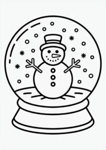 Snowman Christmas Ornament To Color 3