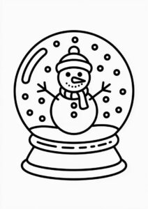 Snowman Christmas Ornament To Color 4