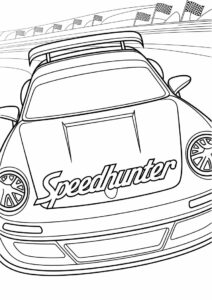 Speedhunter Porsche Coloring Page 3