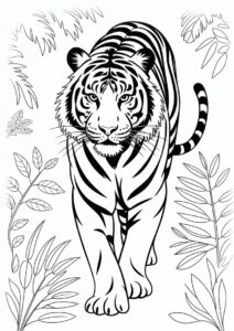 Sumatran Tiger In Wild Coloring 1