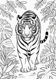 Sumatran Tiger In Wild Coloring 3