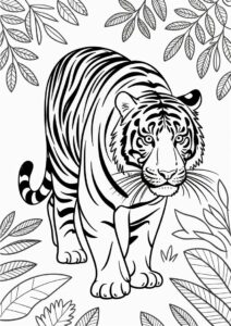 Sumatran Tiger In Wild Coloring 4