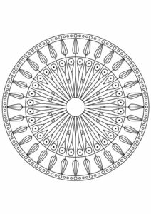 Sun Mandala With Normal Sun Coloring Page 4