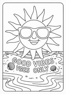 Sun Wearing Sunglasses At The Beach 1