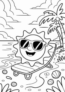 Sun Wearing Sunglasses At The Beach 2