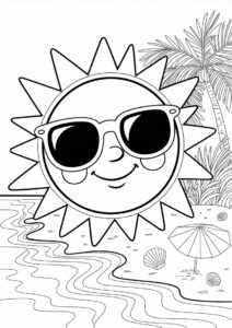 Sun Wearing Sunglasses At The Beach 3