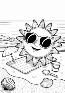 Sun Wearing Sunglasses At The Beach 4