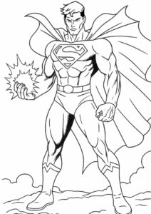 Superman And Kryptonite Coloring Page 1