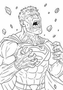 Superman And Kryptonite Coloring Page 3