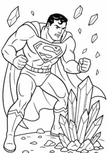 Superman And Kryptonite Coloring Page 4