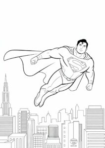 Superman Flying Through City Skyline 2