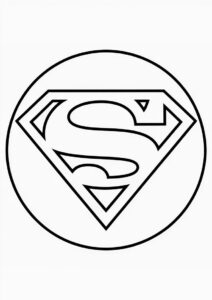 Superman Logo Coloring Sheet 1