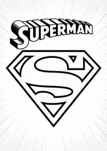 Superman Logo Coloring Sheet 2