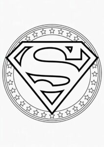 Superman Logo Coloring Sheet 3