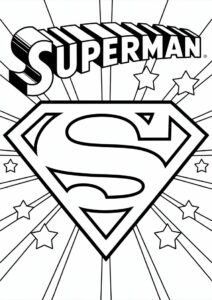 Superman Logo Coloring Sheet 4