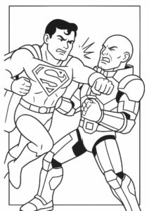 Superman Vs Lex Luther Coloring Page 2