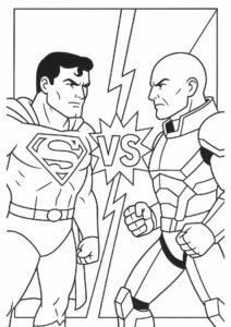 Superman Vs Lex Luther Coloring Page 3
