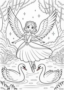 Swan Princess Coloring Page Of Odette 1