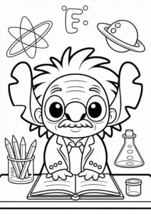 Teacher Coloring Pages OF Einstein Stitch Teaching Physics For Kids 1