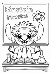 Teacher Coloring Pages OF Einstein Stitch Teaching Physics For Kids 2