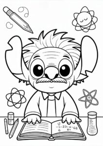Teacher Coloring Pages OF Einstein Stitch Teaching Physics For Kids 3