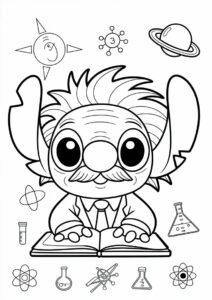 Teacher Coloring Pages OF Einstein Stitch Teaching Physics For Kids 4
