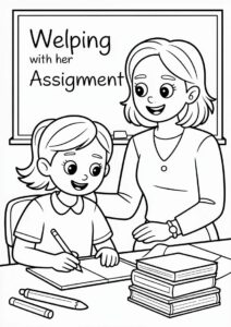 Teacher Helping A Student With Her Assignment v2 2